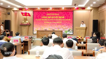 Công bố Quyết định của Ban  thường vụ Tỉnh ủy về công tác cán bộ