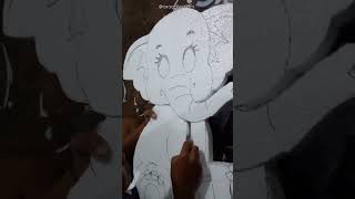 cara membuat dekorasi karakter gajah dengan styrofoam