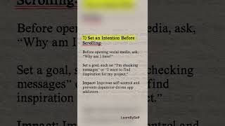 Set an intention before scrolling