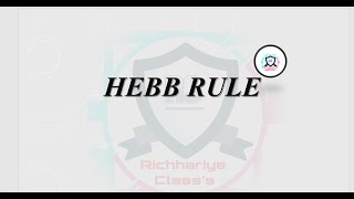 Habb rule | habb learning rule Neural Network with 1 example in hindi for cs/it
