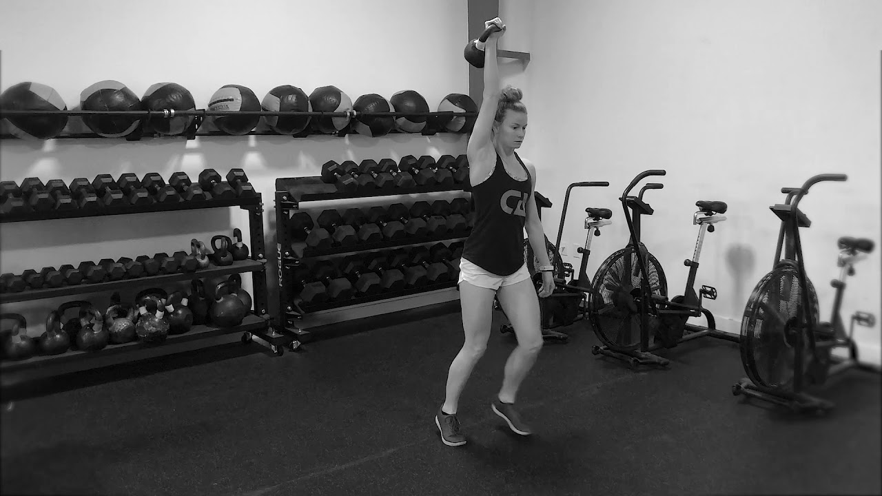 Single Arm Kettlebell Overhead Alternating Lunge - YouTube