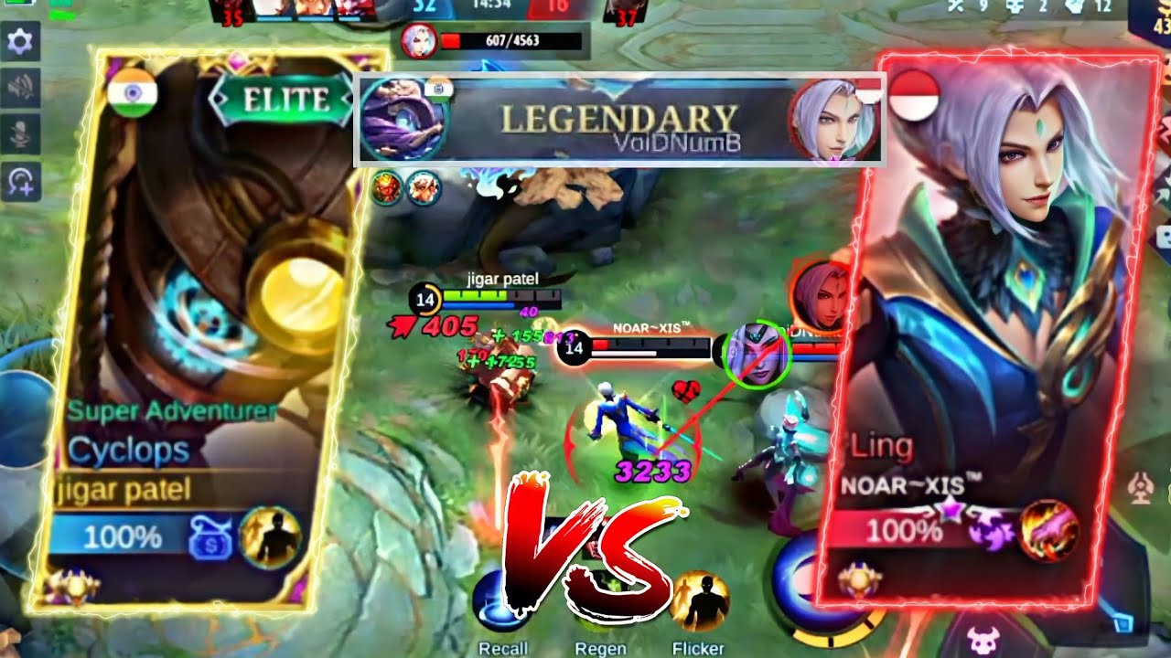 CYCLOPS VS TOP GLOBAL LING || SOLO RANK GAMEPLAY || CYCLOPS NEW META BUILD 2022 || CYCLOPS MLBB