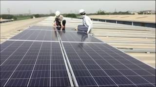 100 KW Grid Connected Industrial rooftop Solar Installation Manesar India
