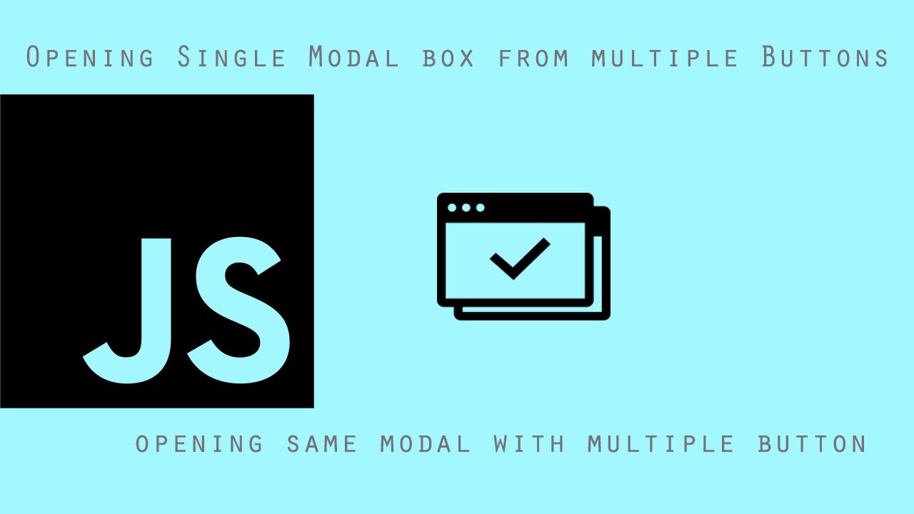 Opening Single Modal box from multiple Buttons using JS in Hindi - YouTube