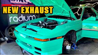 NEW EXHAUST SETTUP FOR THE MK3 SUPRA #mk3supra #supra