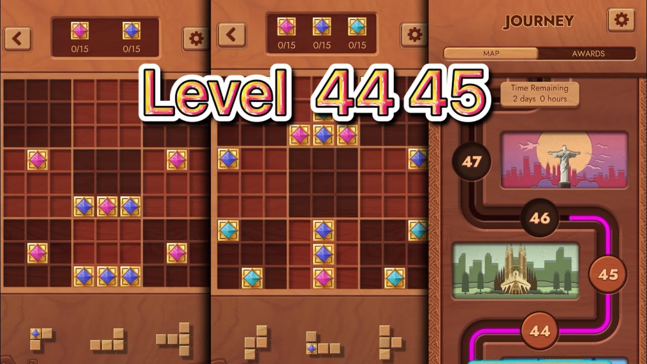 Woodoku level 44 45 Journey Gameplay Walkthrough iOS Android YouTube