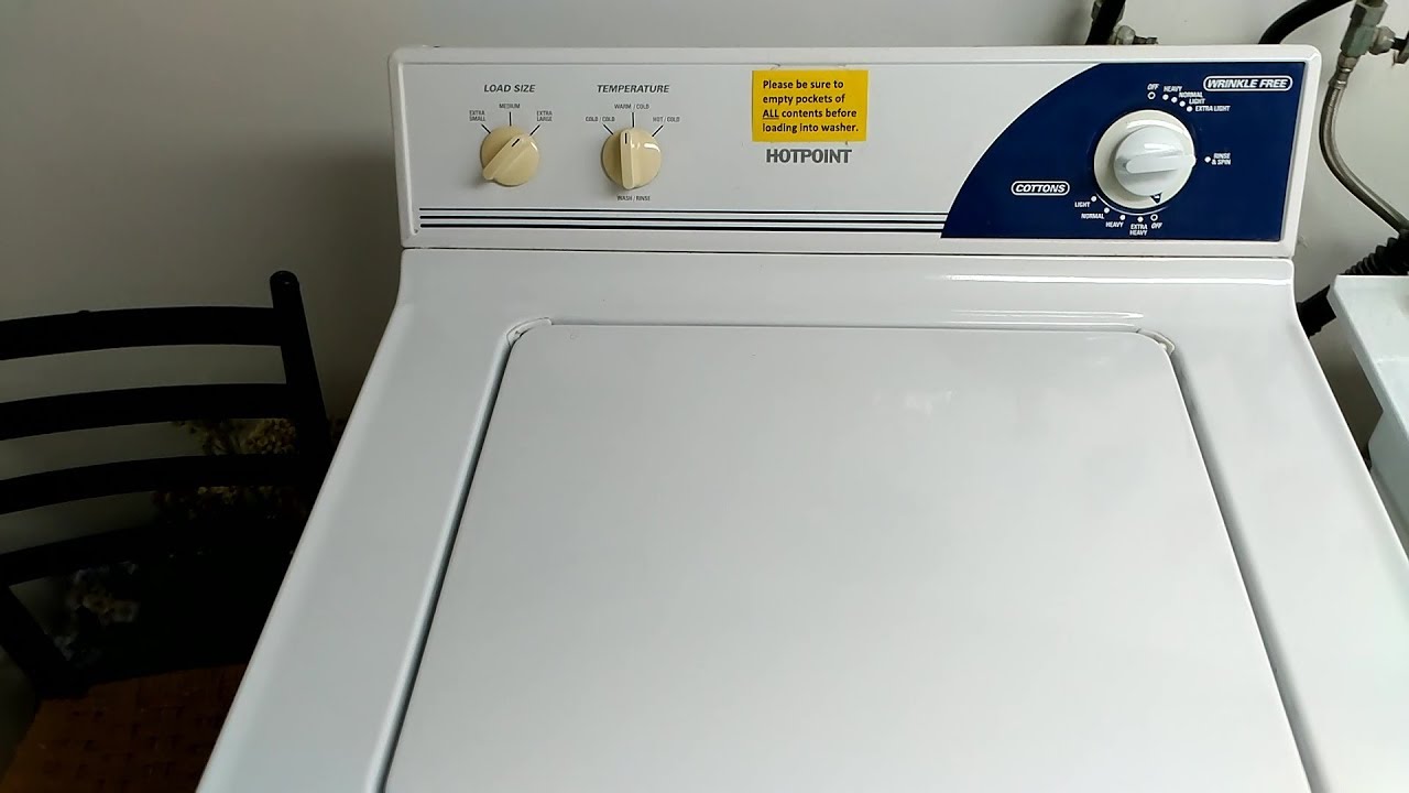 2003 Hotpoint VBXR1090B2WW Washing Machine YouTube