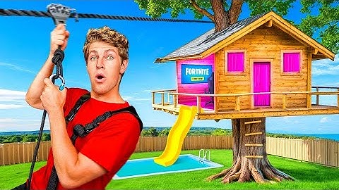 I Built a SECRET Tree House in My Backyard!