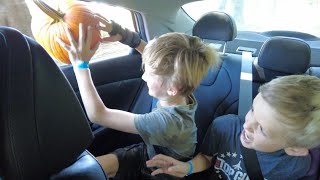 Kid Throws Brothers Pumpkin Out The Window After Visiting the Pumpkin Patch