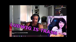 Emiru reacts to Tyler1 roasting Ludwig