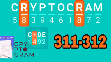 CRYPTOGRAM Word Logic Puzzles level 311 312