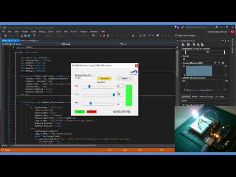 Arduino RGB LED Demo using Visual Studio with VB.NET