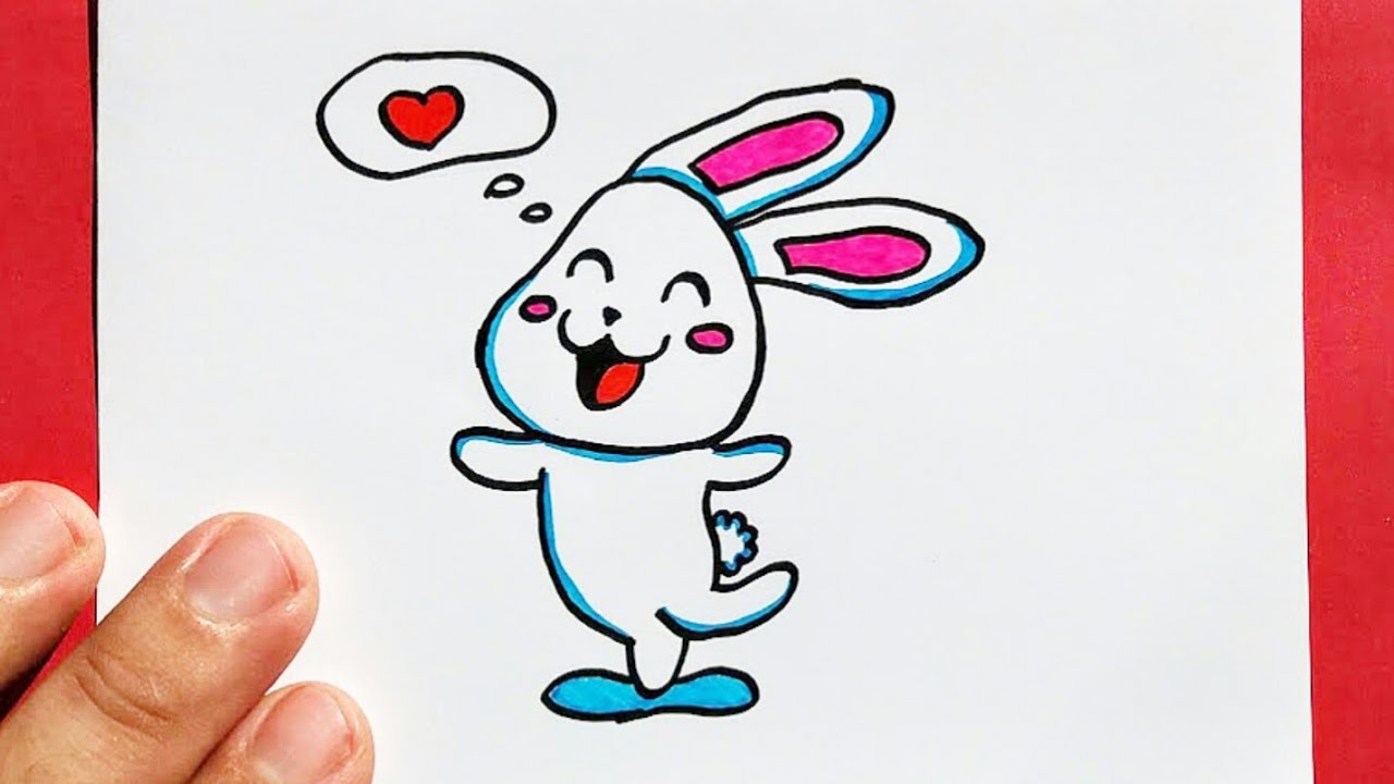 How to draw a bunny easy and fast como desenhar um coelho fácil e rápido