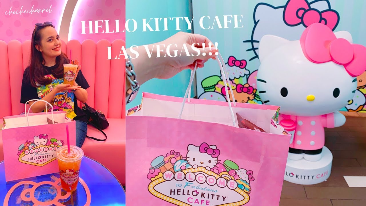 NEW HELLO KITTY CAFE in LAS VEGAS!!!! 🇯🇵字幕