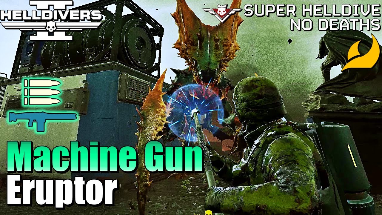 Helldivers 2 - Machine Gun & Eruptor Loadout Gameplay (No commentary ...