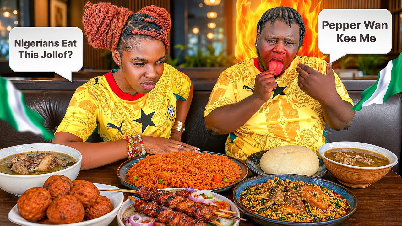 Ghanaians Try Popular Nigerian Food For The First Time!