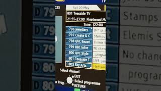 Scrolling through Freeview Guide Plus+ (Edited)