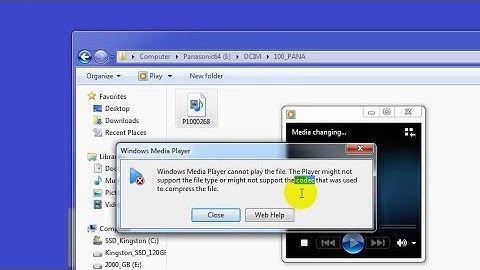 Windows Media Player cannot play the file (4K video, Missing Codec, K-Lite)