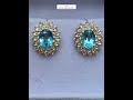 Natural Blue topaz  earrings