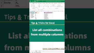 List All Possible Combinations from Multiple Columns in Excel