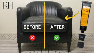I Restored a $2,000 Leather Chair With THIS Product | Restoration Hardware