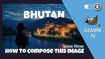 Image compositing technique in Gemini Ai & GIMP tutorial
