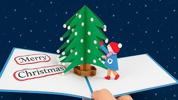 DIY Pop-Up Christmas Tree Card 🎄 | Easy 3D Christmas Paper Craft Tutorial | DG Handmade
