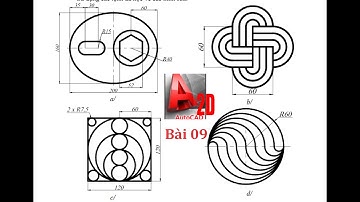 Học autocad cơ bản Bài 9 / Giải bài tập autocad 2d , autocad tutorial for beginners