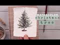 How To Paint A Christmas Tree | Mini Watercolor Painting