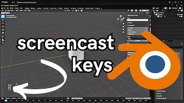 how to enable screencast keys to Blender