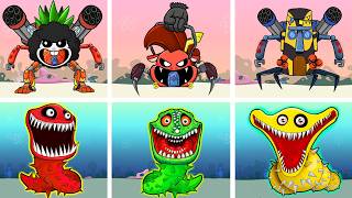 Top 5 Intense Fights: Hungry Worm & Hungry Snake Attack Bikini Bottom🐍|Spongebob Aniamtion