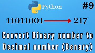 convert binary number to denary number(deciaml number) using python programm