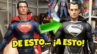 ¡Me hago un CUSTOM de SUPERMAN BLACK SUIT tipo HOT TOYS! 😱 (TUTORIAL PASO A PASO)