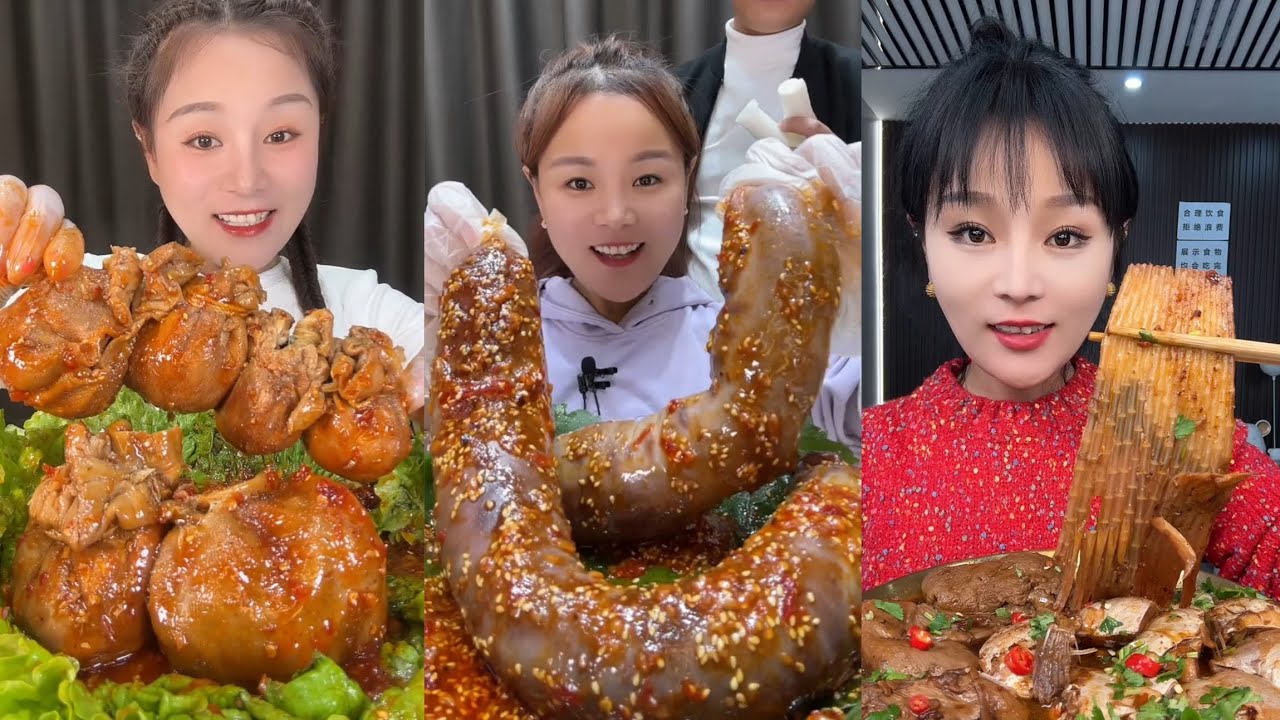 Mukbang #20 Eat Meat 🍖🥓🌶️ chicken 🍗🍗, Noodles... #mukbang  #food #eatingshow     #yummy 