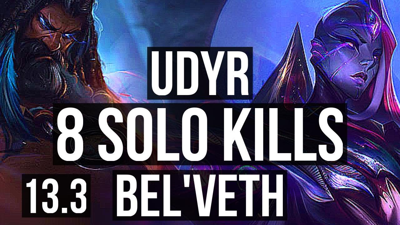 UDYR vs BEL'VETH (JNG) | 8 solo kills, Legendary, 600+ games, 24/5/3 | EUW Master | 13.3