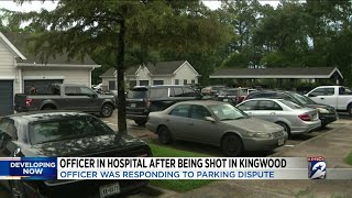 Officer in hospital after being shot in Kingwood
