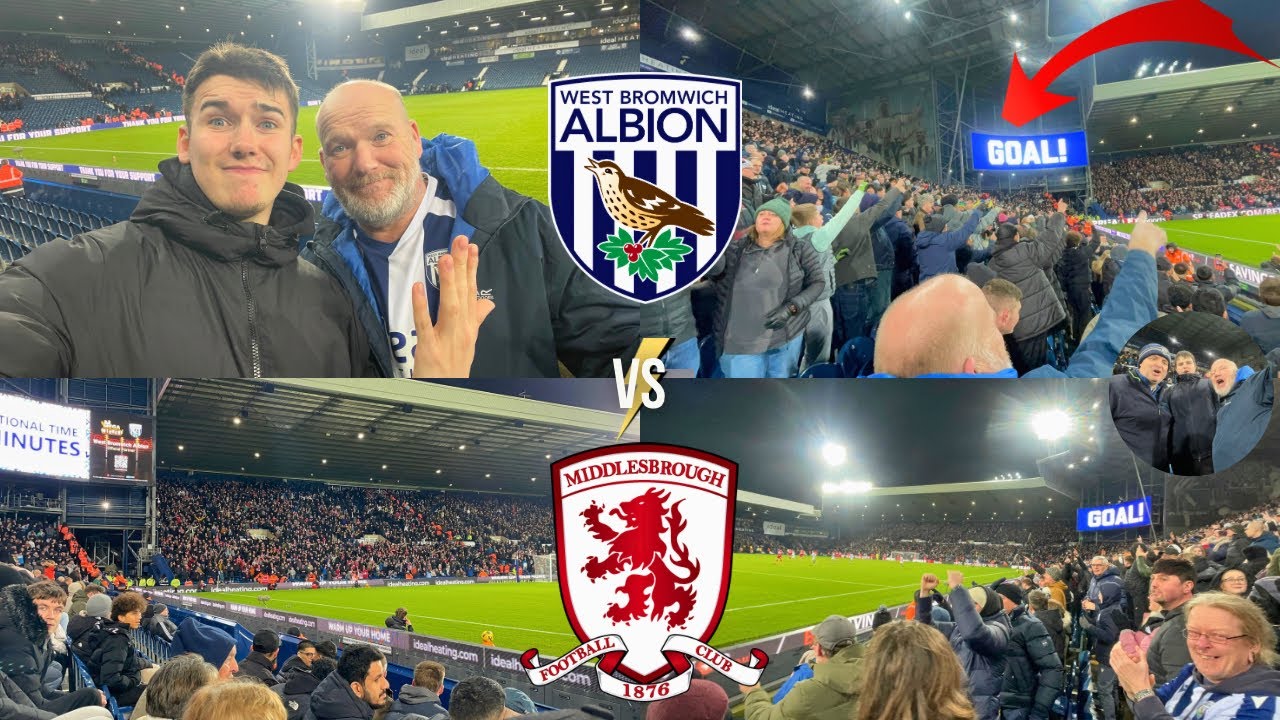 WBA VS MIDDLESBROUGH (VLOG) * LAST MINUTE BURGZORG GOAL RUINS RAMSEY’S HOME COMING!*