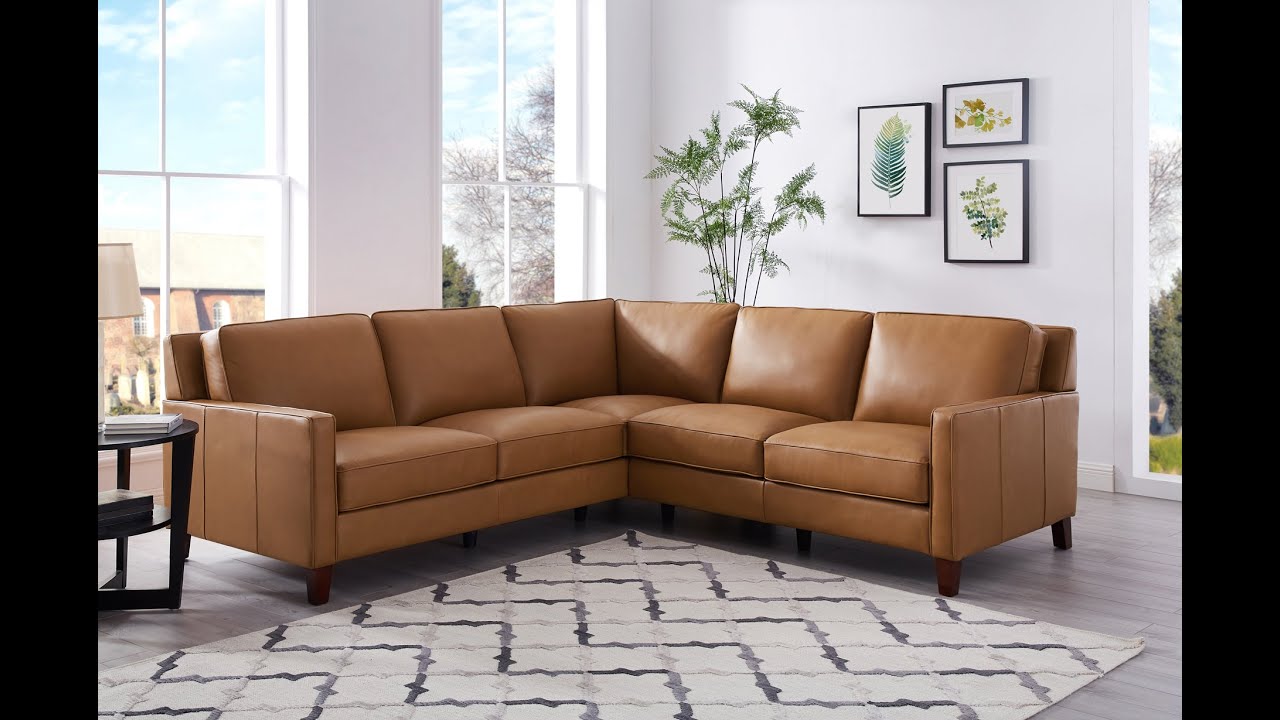 Prospera Home West Park (Brown) Leather Sectional YouTube