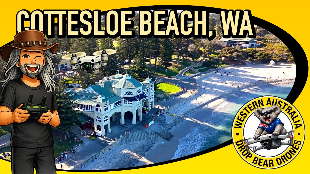 Flight over Cottesloe Beach, Western Australia
