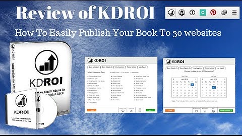 KDROI Review   How To Easily Publish Your Kindle Book To 30 websites