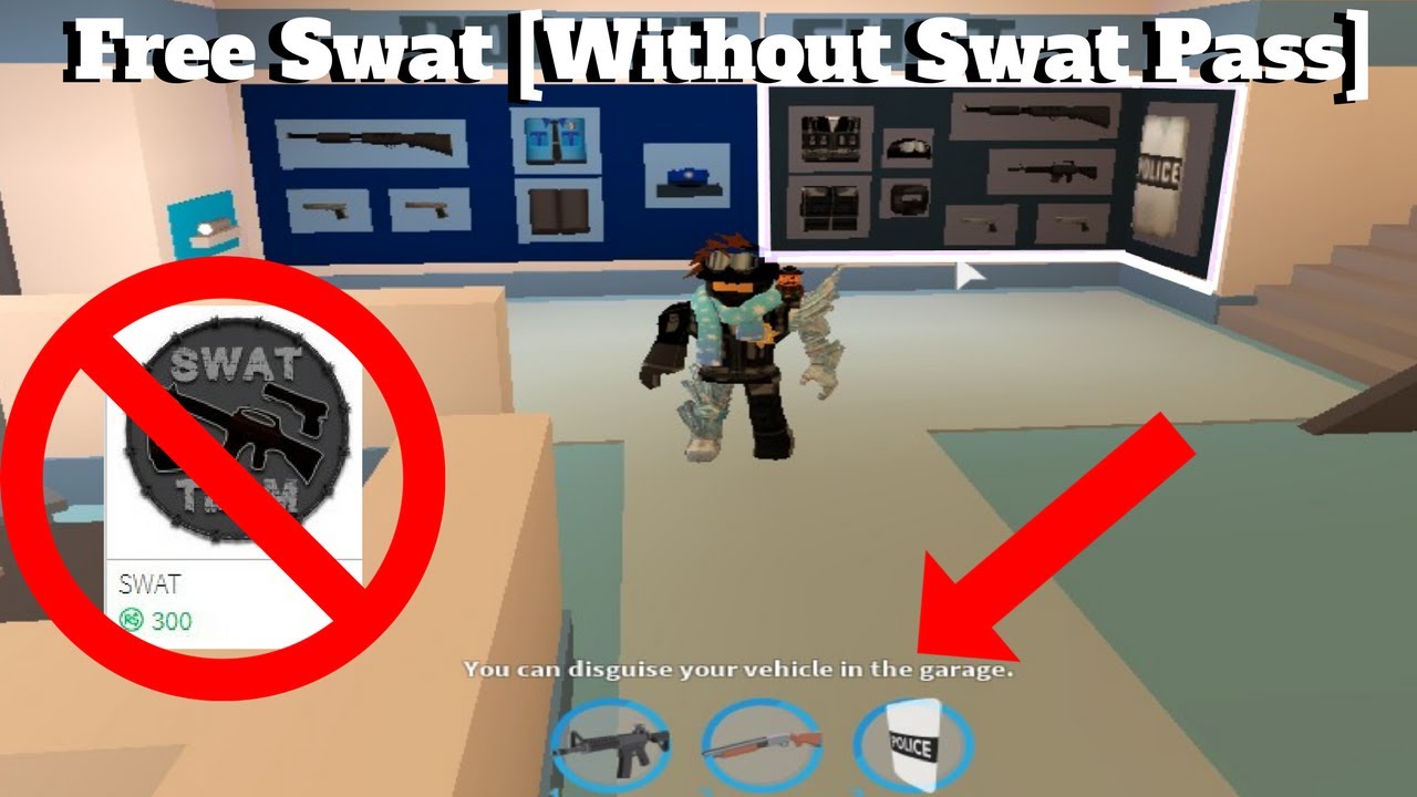 Roblox Jailbreak How To Get The Swat Gun And Shield Without Swat Pass New Methodglitch - roblox swat helmet code how to get robux free no scam