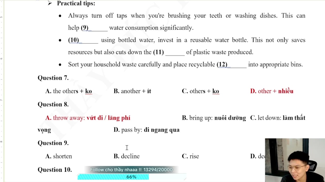 CHỮA ĐỀ TIẾNG ANH TN THPT SỞ NGHỆ AN (MÃ ĐỀ CHẴN)