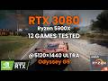 RTX 3080 + Ryzen 9 5900X 🔥 12 Games Tested @5120×1440 ULTRA | Odyssey G9 🎮