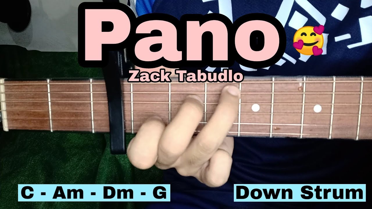 Pano Guitar Tutorial Zack Tabudlo (SUPER EASY CHORDS) YouTube