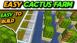 EASIEST Automatic AFK Cactus Farm Tutorial (Java &amp; Bedrock) - Minecraft 1.20