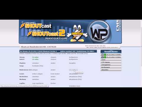 W-P SHOUTcast 2 ---  DJ anlegen ( W-P WebRadio-Portal V2 CMS )