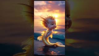 Golden Mermaid: the CUTEST! #baby #AiArt #Cute #Mermaid #Ocean #Shorts #Magical #Underwater
