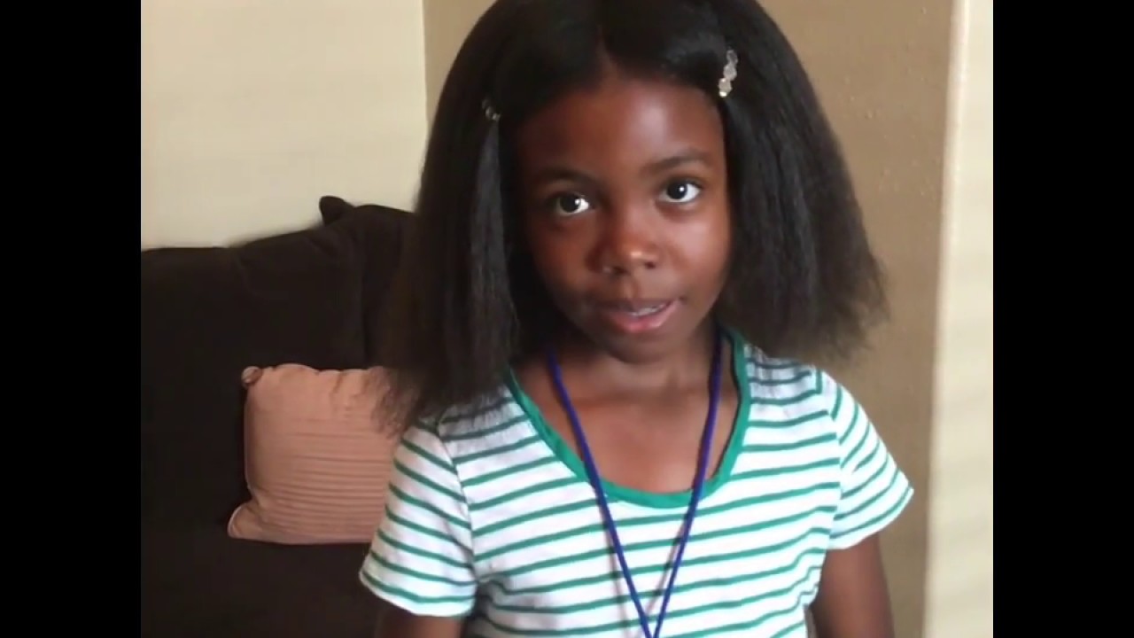 How to Straighten 4b little girl hair YouTube