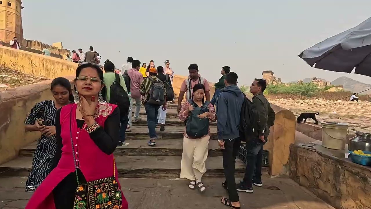 Amber Fort Jaipur Walking Tour 🇮🇳 | Full Palace Explore in 4K HDR | ASMR City Sounds