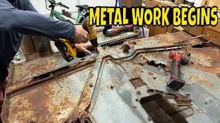 Flat Fender Jeep CJ2A Metal Work Begins